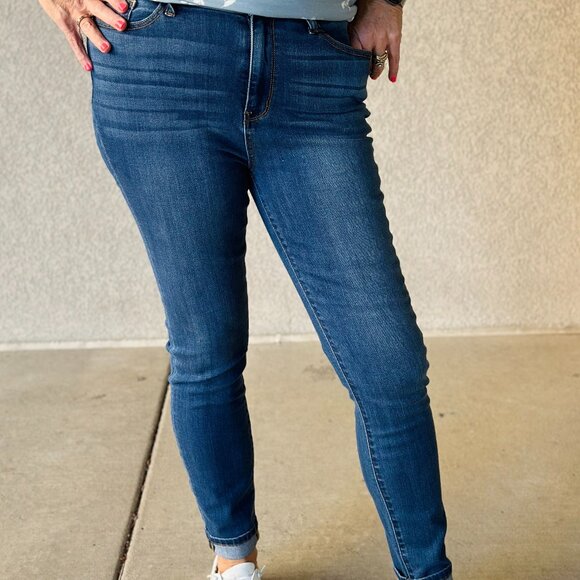 Jessica Cuffed Hem Skinny Jean from Judy Blue - Picture 1 of 6